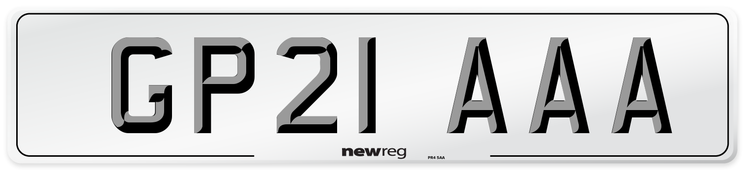 GP21 AAA Number Plate from New Reg